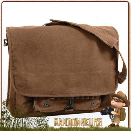 Sac Besace Vintage Paratrooper Brun Rothco