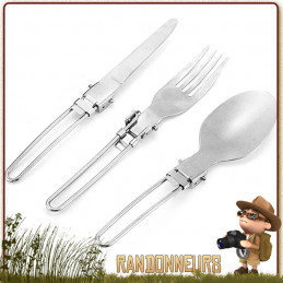 set de couverts pliants Inox Outdoor Gear et très compact et léger, idéal pour les randonneurs