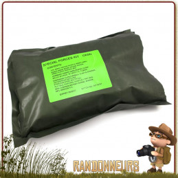 Kit survie FORCES SPECIALES, compacte, imperméable, composée du matériel de survie tactique militaire